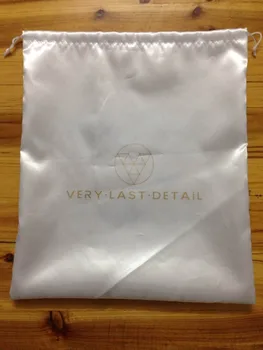 Aukštos kokybės 50pcs raišteliu maišelį balta satino maišelis dydis 15*25cm satino papuošalų maišelis užsakymą dovanų maišelis nemokamas pristatymas iki ePacket