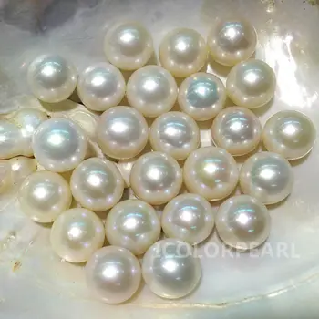 Aukštos Kokybės AAA+ 10-11mm Gamtos Apvalios Baltos spalvos Gėlavandenių Perlų Karoliukais