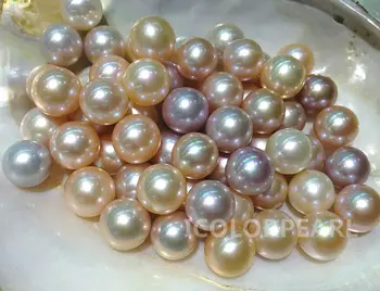 Aukštos Kokybės AAA+ 10-11mm Gamtos Apvalios Baltos spalvos Gėlavandenių Perlų Karoliukais