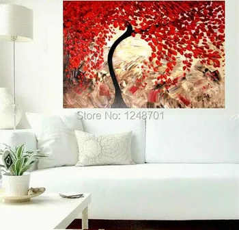 Aukštos kokybės Anotacija Raudonos Žiedų Medžio paletės peilis gėlių impasto aliejaus tapybos RANKŲ darbo