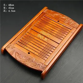 Aukštos kokybės Arbata Dėklas 68cm*38cm*7cm kietas medinis padėklas kinų kungfu arbatos įrankiai lėkštė stalčių tipo, vandens, arbatos valdybos daug arbatos lentelė