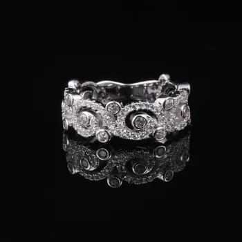Aukštos kokybės Autentiškas 925 sterlling Sidabro Žiedai, papuošalai nutiesti Imituoti Deimantų Vestuvinis žiedas Europos Moterų dovana stilius