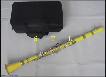 Aukštos kokybės Bb klarnetas Geltonos Spalvos, Geros medžiagos