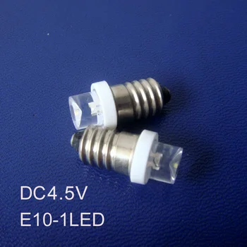 Aukštos kokybės DC4.5V E10 led lemputės,E10 Lempos,E10 5VDC Led Lemputės prietaisų Skydelyje Perspėjimo Indikatorius nemokamas pristatymas 100vnt/daug