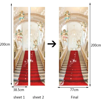 Aukštos Kokybės Europos Stiliaus Angelas Laiptai, Foto Tapetai, Freskos Viešbučio Kambarį Durų Dekoras Sienų Lipduko PVC Vinilo Tapetai, 3D