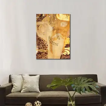 Aukštos kokybės Gustav Klimt tapybos Nuogas Jūros Gyvatė Moters Portretas Meno Reprodukcijai ant drobės pardavimas Rankomis dažyti Namų dekoro