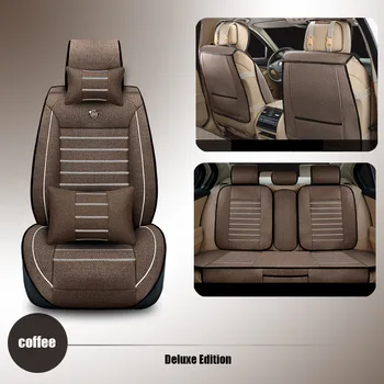 Aukštos kokybės lino Universaliųjų automobilių sėdynės apima KIA K2/3/4/5 Cerato Sportage Maxima Optima automobilių aksesuarai, optikos sėdynės pagalvėlės
