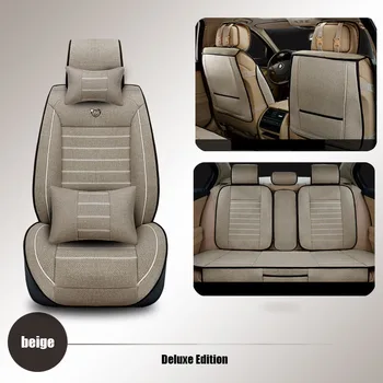 Aukštos kokybės lino Universaliųjų automobilių sėdynės apima KIA K2/3/4/5 Cerato Sportage Maxima Optima automobilių aksesuarai, optikos sėdynės pagalvėlės