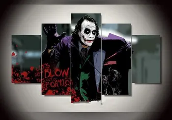 Aukštos Kokybės Neįrėminti Spausdinti Joker Plakatas 5 Gabalas Nuotrauką Tapybos Sienos Meno Kambario Dekoro Spausdinti Nuotrauką Drobė Nemokamas Pristatymas