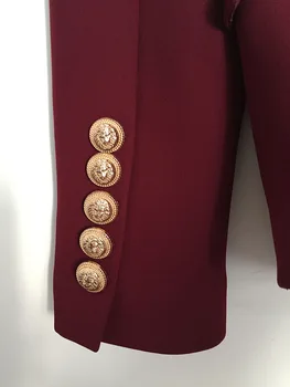 Aukštos kokybės prekės ženklo dizaino moterų mygtukai maži kostiumai Europos ir Amerikos Moterų dvieiliai Švarkas kailis