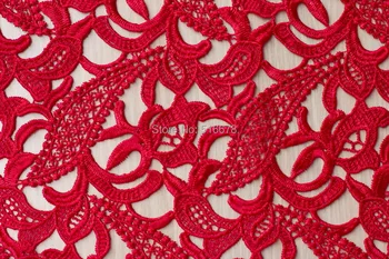 Aukštos kokybės Raudona suknelė nėrinių audiniai nuotakos nėrinių mados šou suknelė audinys karšto poliesteris siuvinėjimo nėrinių audinio 120cm iki kiemas