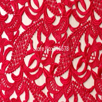 Aukštos kokybės Raudona suknelė nėrinių audiniai nuotakos nėrinių mados šou suknelė audinys karšto poliesteris siuvinėjimo nėrinių audinio 120cm iki kiemas