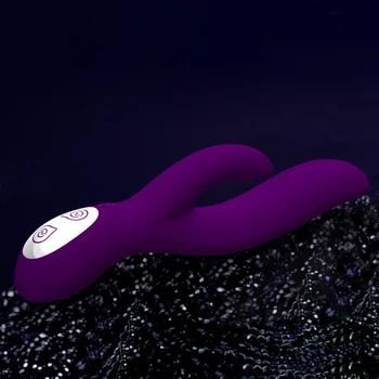 Aukštos Kokybės Silikono Greitis Dviguba Vibracija G Spot Vibratoriai 7 Greičio Dviguba Vibracija Super Stiprus Dual Vibracijos Massager