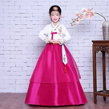 Aukštos Kokybės Vaikų korėjos Hanbok Vaikai Šalis Hanbok Suknelė Vestuvių Mergina Tradicinis korėjiečių Suknelė Etapo Rezultatus 89