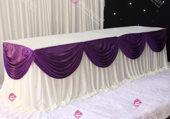 Aukštos Qaulity Ledo Šilko 20ft vestuvių fonas užuolaidų grobis staltiesė/sijonas dekoro šalis fone apdailos 6 metrų ilgio