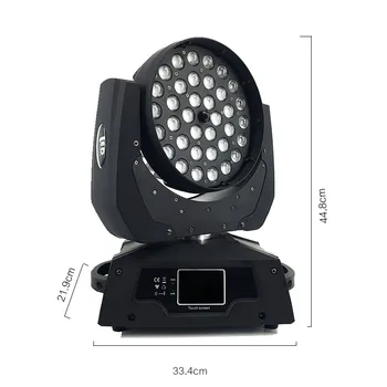 Aukščiausios kokybės Jutiklinis ekranas 36x18W RGBWA UV 6in1 LED Zoom Juda Galvos Plovimo Šviesos Projektorius Idealiai tinka DJ