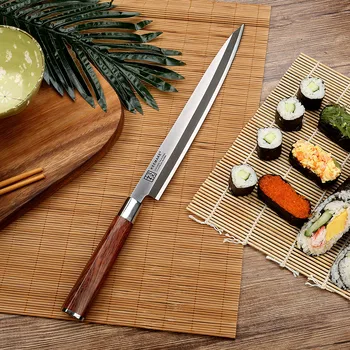 Aukščiausios Kokybės SUNNECKO 10.5 colio Sashimi Virtuvinis Peilis Japonijos VG10 2-Sluoksnis iš Nerūdijančio Plieno Ašmenys Medienai Tvarkyti Skustuvas Aštrių