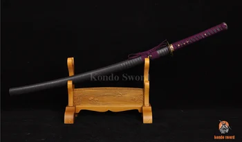Autentiškas Japonų Samurajus Kardas Molio Grūdintas Dvigubo Groove šviesos Peilis Aštrus