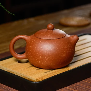 Autentiškas Yixing raudonos molio arbatos puodą Xishi arbatinukas grynas vadovas raw rūdos drakono kraujo smėlio Kung fu arbatinukas kamuolys skylę filtras 210ml