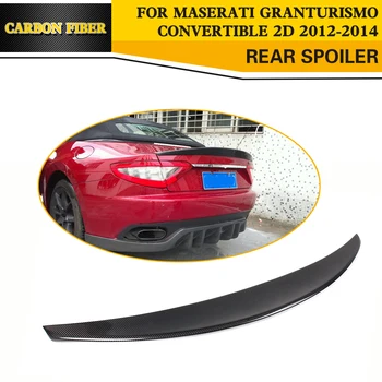 Auto Anglies Pluošto Galinis Kamieno Spoileris Lūpų tinka Maserati GranTurismo Convertible 2-Durys, butas bagažo skyriaus 2012-M. Juoda FRP