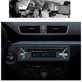 Auto radijas, Automobilių Radijo automagnitol 12V Bluetooth V2.0 SD, USB, MP3, WMA, Automobilių Garso Stereo In-dash 1-Din FM, Aux Įvesties Imtuvas 2018