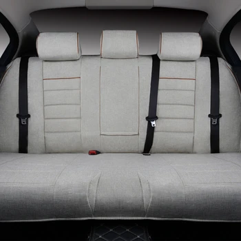 AutoDecorun Sėdynės Nustatyti Automobilis Peugeot 407 Priedai Sėdynių užvalkalai Užsakymą Lino Audinio Auto Interjero dekoratyvinės Pagalvėlės Sėdynės, Atramos, Apima