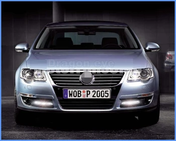 Automobilio LED Šviesos VW Passat B6 2006 m. 2007 m. 2008 M. 2009 M. 2010 M. 2011 M., Automobilių stiliaus LED DRL Šviesos važiavimui Dieną Vandeniui Su Diržu