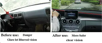 Automobilio prietaisų skydelio apima kilimėlis Dešinėje pusėje dashmat trinkelėmis brūkšnys apima auto prietaisų skydelį Ford Focus ST / RS 2011-2016