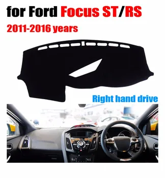 Automobilio prietaisų skydelio apima kilimėlis Dešinėje pusėje dashmat trinkelėmis brūkšnys apima auto prietaisų skydelį Ford Focus ST / RS 2011-2016