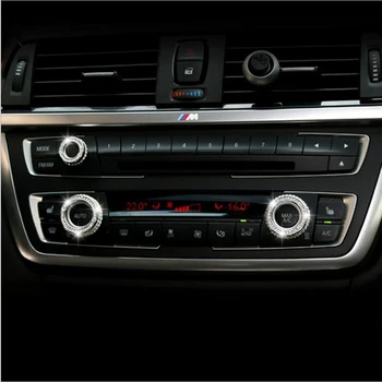 Automobilio Stilius Oro Kondicionavimo sistema garso reguliavimo Rankenėlės Garso Ratu Apdaila AccessoriesFor BMW 1 2 3 4 Series F30 F31 F34 F46 M2 M3 M4