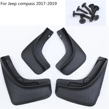 Automobilių dangtelis optikos plastikinis sparnas minkštas mudguard apsaugos atvartu splash sparnų rėmo 4pcs Už Jeep compass 2017 m. 2018 m. 2019 m.