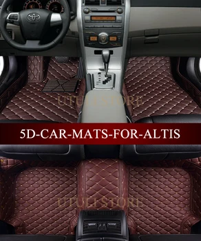 Automobilių kilimėliai Toyota Corolla Altis Hibridas 2002-2017 3D custom fit automobilių stiliaus kilimas grindų įdėklai kojų kilimėliai paspas