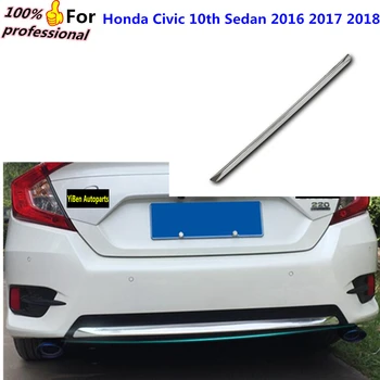 Automobilių padengti apsaugos Bamperis ABS chrome apdaila galinio nugaros uodega apačioje gaubtai skydelis 1pcs Honda Civic Sedanas 10 2016 2017 2018