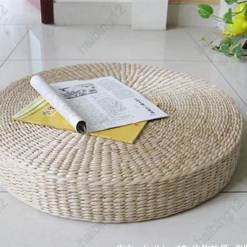 Automobilių pagalvėlė Vertus pynimo cattail pagalvėlės meditavimo pagalvėlė Rankų darbo šiaudų kilimėlis jogos Tatamio pagalvėlės žaisti