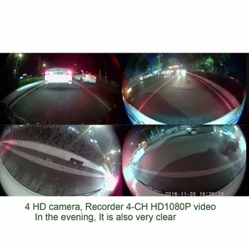 Automobilių Stovėjimo aikštelė, stebėjimo Systerm SVM 3D HD Automobilio Supa Peržiūrėti Stebėjimo Sistema, 360 Laipsnių Vairavimo paukščio skrydžio 4-CH DVR Recorder