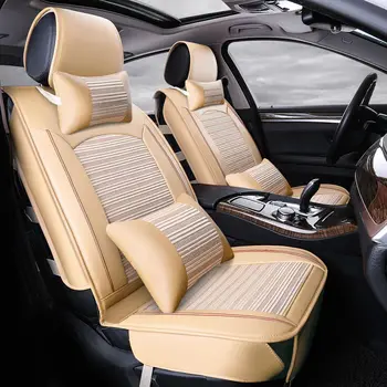 Automobilių sėdynės pagalvėlės nustatyti pu oda vasarą aušinimo saugus apima kilimėliai sveika Citroen QUATRE Triomphe elysee Picasso C2 C4 C5 C4L
