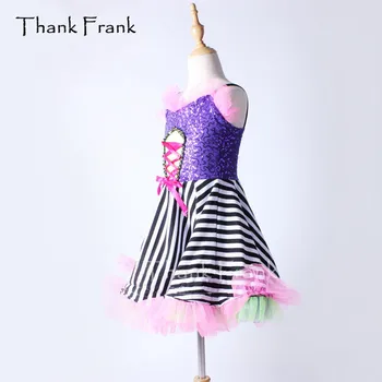 Ačiū Frank Pynimas Iškirpte Camisole Lotynų Suknelė Mergaitėms Suaugusiųjų Violetinė China Juostele Šiuolaikinio Šokio Kostiumų C363