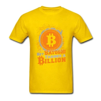 Ačiū Milijardo Bitcoin Marškinėliai Medvilnės Crewneck Užsakymą trumpomis Rankovėmis T-shirt Vyrai 2017 Karšto Cool Plus Size Vyrų Marškinėliai