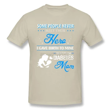 Aš tipo vienas diabeto mama Patraukli t-marškinėliai Vyrams, Violetines XS-3XL T Spausdinami I pagimdė mano Didelis Berniukas
