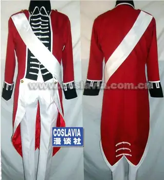 Ašis Įgaliojimus, cosplay kostiumų didžiosios Britanijos nepriklausomybės Karą, Raudona karinės uniformos kostiumas