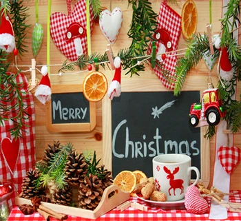 Backdrops Fotografijos Fone Kalėdų Švęsti Kalėdas Kalėdos Medžių Šakos Ir Vaisių Modelis