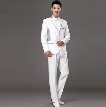 Balta krašto vedęs prekės ženklo-drabužių 2018 naują atvykimo kostiumas nustatyti, vyrų kostiumai, vestuvių jaunikis kostiumą vyrų slim fit tinka + ziajać + kaklaraištis