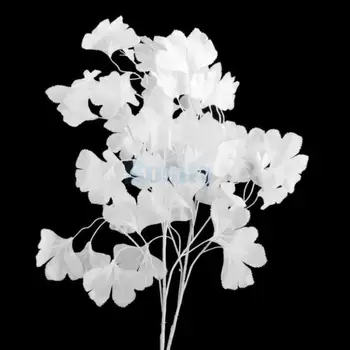 Balta Mariage Rekvizitai Vestuvių Etapas Fono Gėlių Dekoracija Dirbtinis Ginkgo Biloba Baltos Spalvos Lapai Casamento Ornamentu