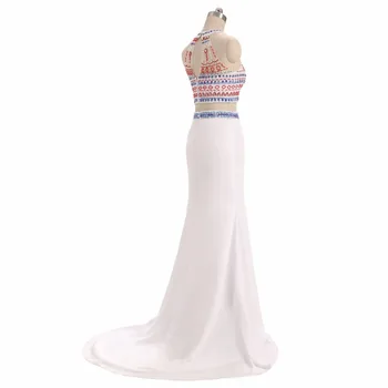 Baltos Spalvos Dviejų Dalių Prom Dresses Undinė 2017 Duobute Ilgai Importuotų Šalis Suknelė Chalatas De Soiree Longue Oficialų Vakare Chalatai
