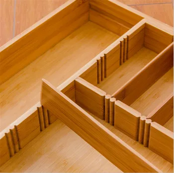 Bambuko Reguliuojamas Talpinimo Viengubo Ir Dvigubo Pusėje Lankstus Įvairenybės Multi-Naudoti Virtuvės Indų Laikiklis Atsitiktinio Pasiskirstymo Dėžutę