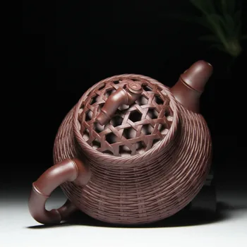Bambuko virdulys apie 310cc talpos žalios arba Raudonos Yixing originali Zisha arbatinukas specialiųjų