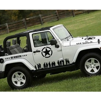 Band of Brothers Laukinių JAV Armijos Willys Star Asmeninį Automobilių Lipdukai, vinilo Lipdukai Jeep Wrangler SUV Automobilį-Optikos Reikmenys