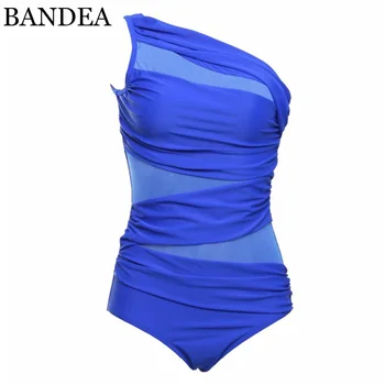 BANDEA Push Up maudymosi kostiumėlį Moteris Vieną Petį maudymosi Kostiumėliai Moterims 2018 Plius Dydis Vienas Gabalas Kostiumas Akių Monokini Didelis Puodelis Maudymosi Kostiumai