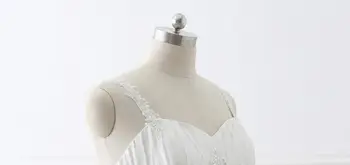 BANVASAC 2017 Naujos Linijos, Elegantiškas Kristalai Brangioji Vestuvių Suknelės Rankovių Lentjuostės Šifono Valymo Traukinio Vestuvinės Suknelės