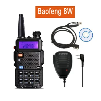 Baofeng UV-5R 8W Walkie Talkie UV8HX Dual Band Kumpis Radijo,Sesuo Baofeng Kabelis UV82 UV-82 radijo comunicador profissional GT-3